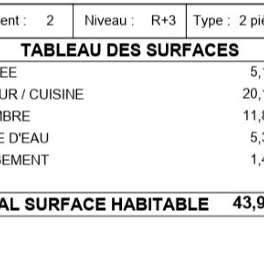  LOGER 9 : Appartement | DRANCY (93700) | 44 m2 | 222 000 € 