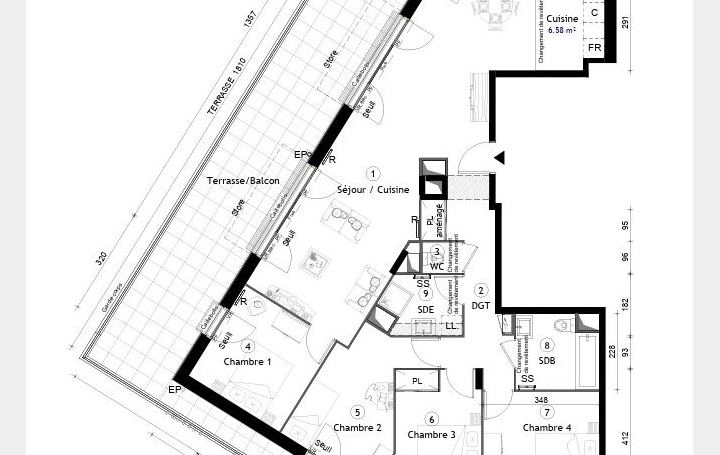 Appartement P5 MONTREUIL 116 m2 556 000 € Appartement P5 MONTREUIL 116 m2 556 000 €